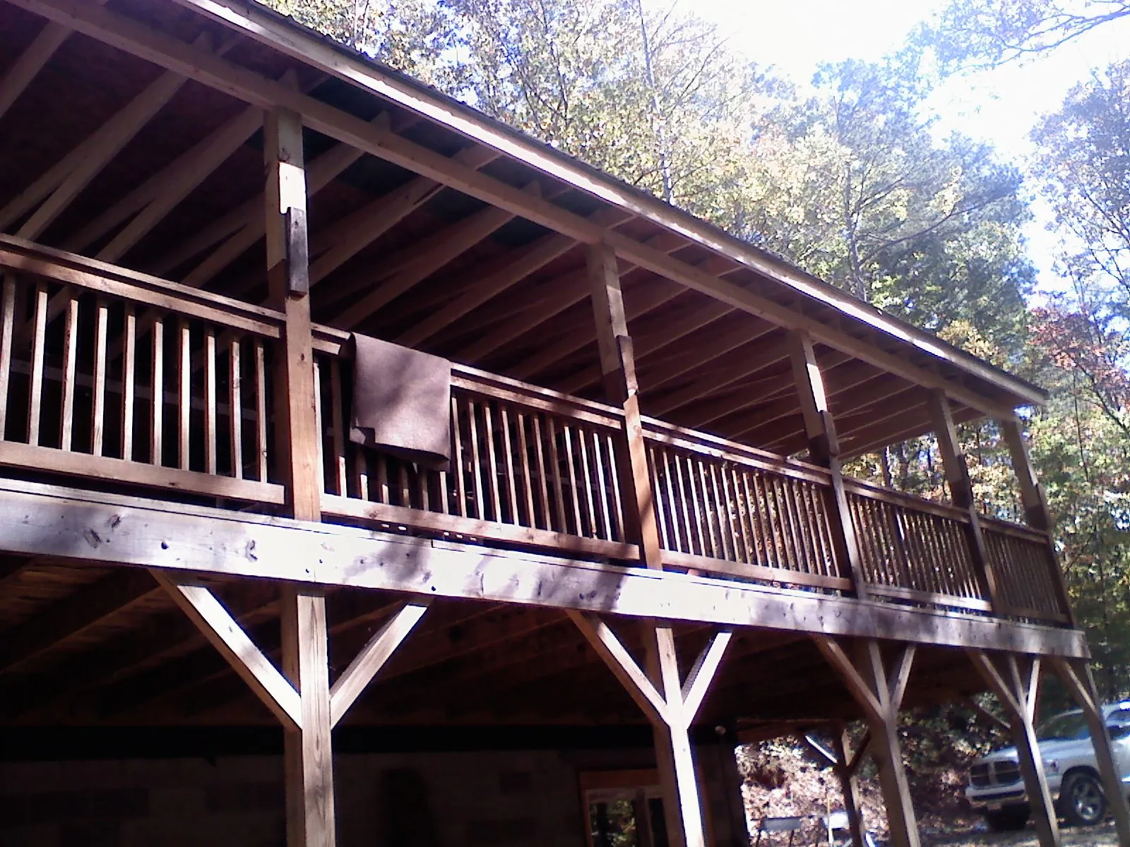 Timber framing under a new elevated porch and deck — Roof Leak Repair in Princess Anne by Roofing Brothers